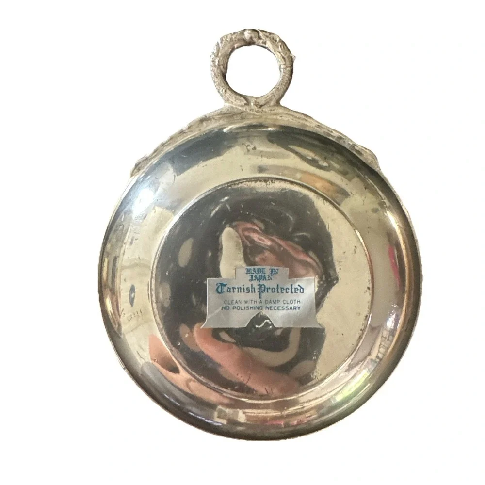 Vintage Wine Tasting Cup Pendant SET Gold Over Silver‎ Plate Made In Japan